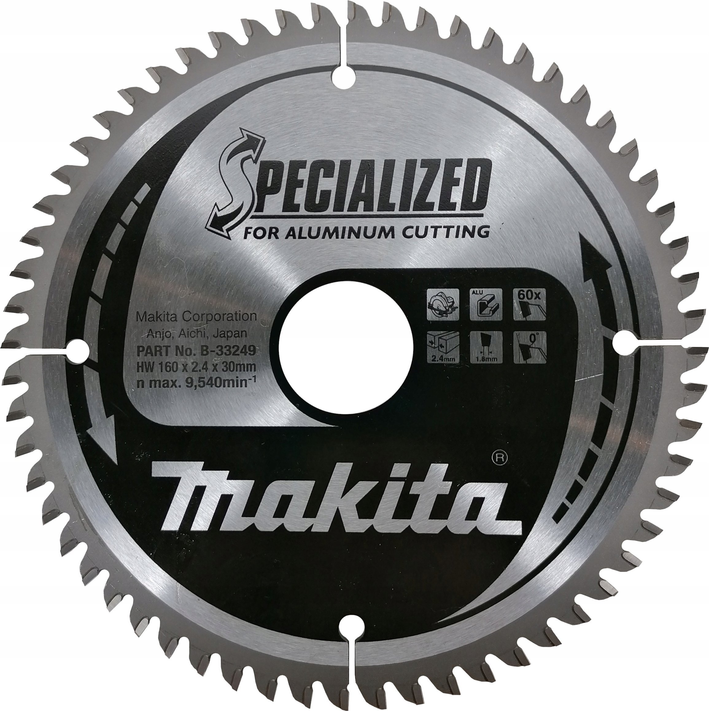 Makita MAKITA KRUHOVÁ PILA 160x30x60z SPECIALIZOVANÝ HLINÍK