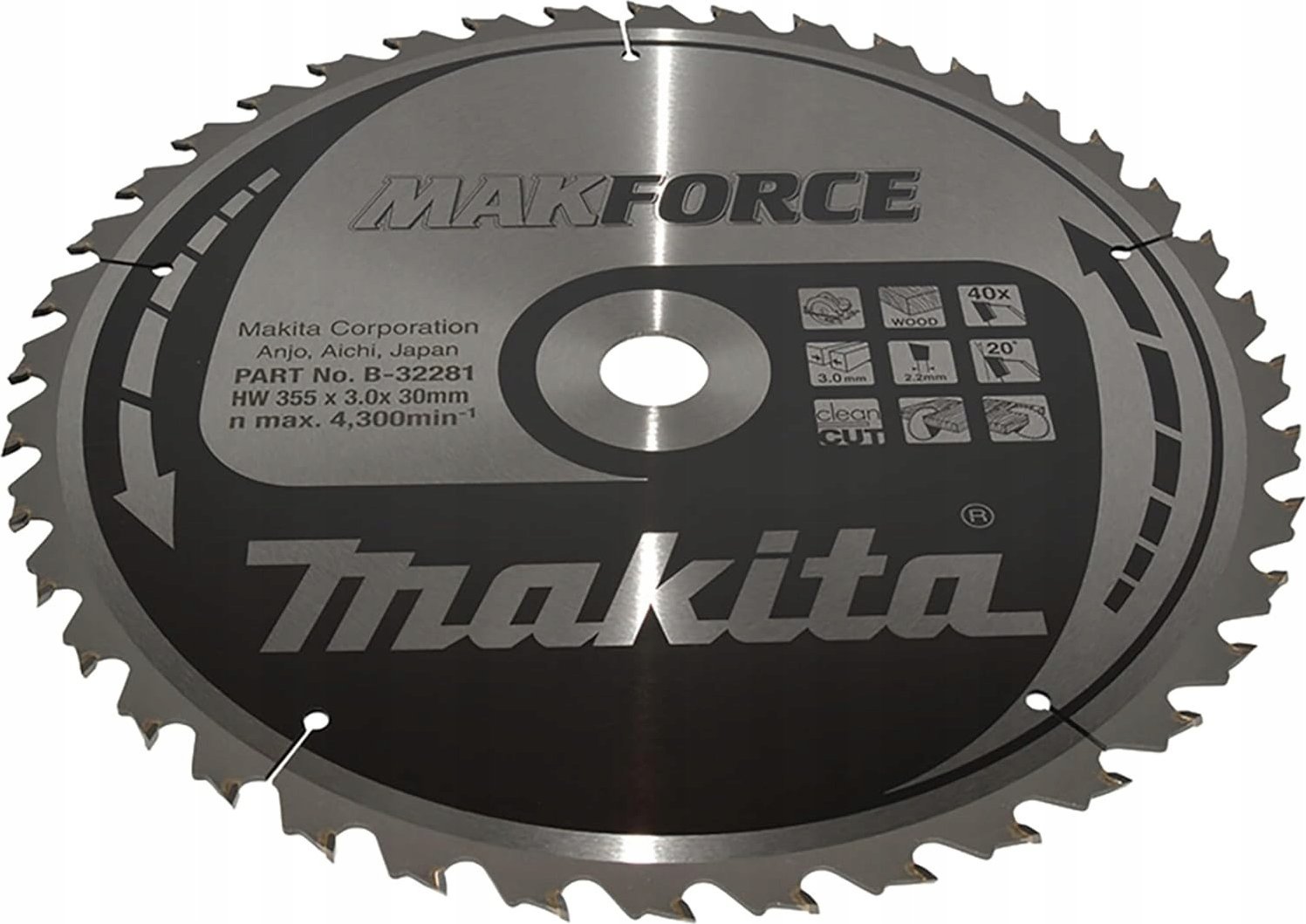 Makita  KRUHOVÁ PILA 355x30x40z MAKFORCE WOOD