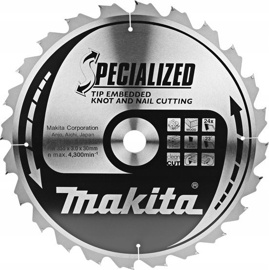 Makita  KRUHOVÁ PILA 355x30x40Z >>>B-33152