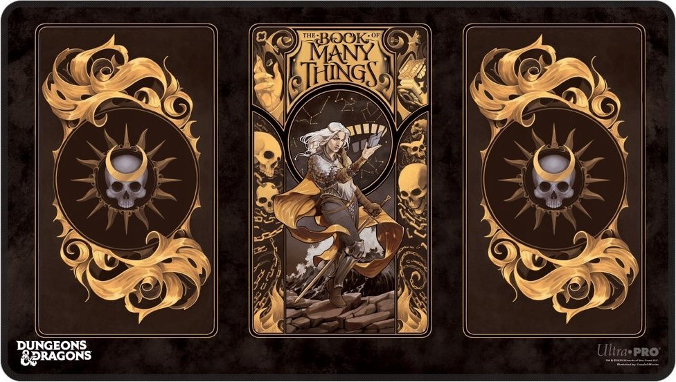 Ultra-Pro Ultra Pro: Dungeons & Dragons - The Deck of Many Things - Černá prošívaná hrací podložka - Alternativní obal