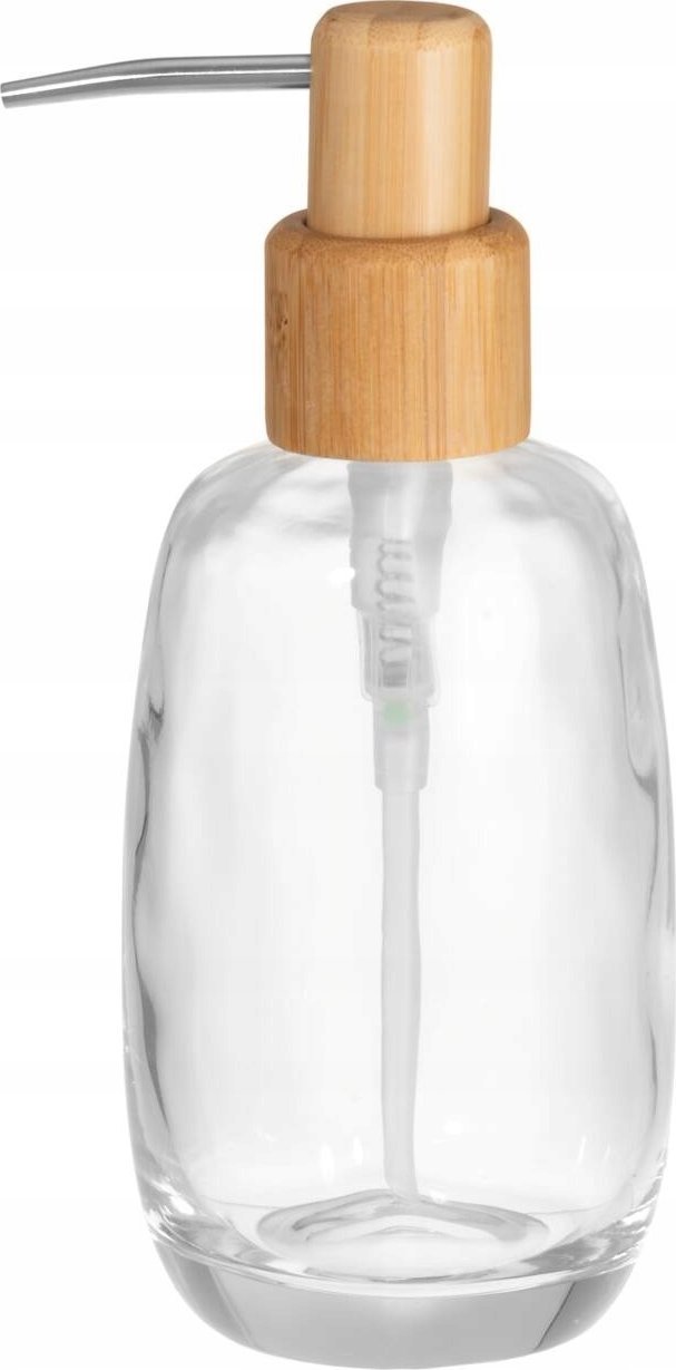 4Living Dávkovač mýdla LINA, sklo a bambus