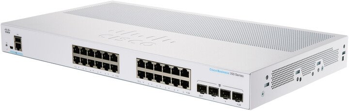 Cisco switch CBS350-24T-4X, 24xGbE RJ45+ 4x10GbE SFP+, fanless - REFRESH