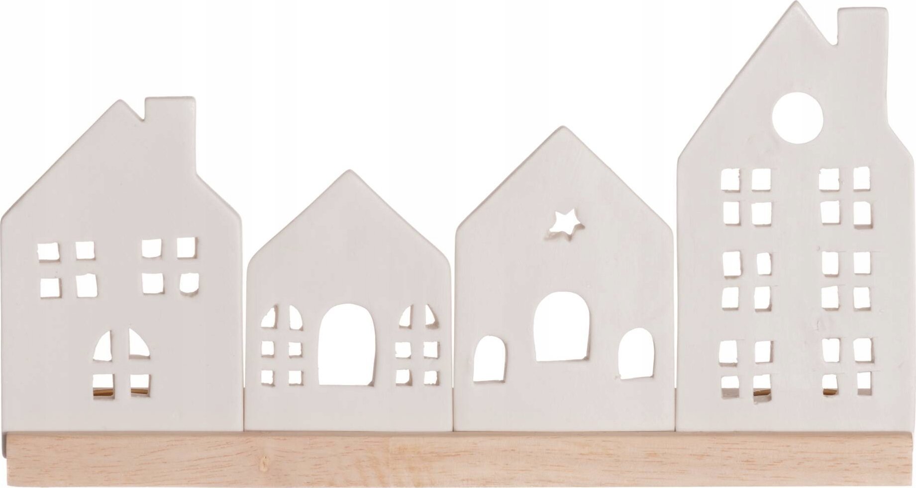 4Living Porcelánový svícen město, 30 x 8 x 16 cm