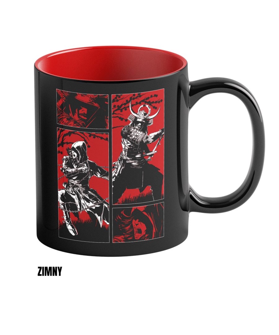 Hrnek pro odhalení tepla Good Loot Assassin s Creed: Shadows 450 ml Černá, Červená