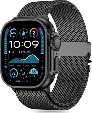 Tech-Protect TECH-PROTECT MILANO APPLE WATCH 6 / 7 / 8 / 9 / 10 / SE / ULTRA 1 / 2 (44 / 45 / 46 / 49 MM) ČERNÁ