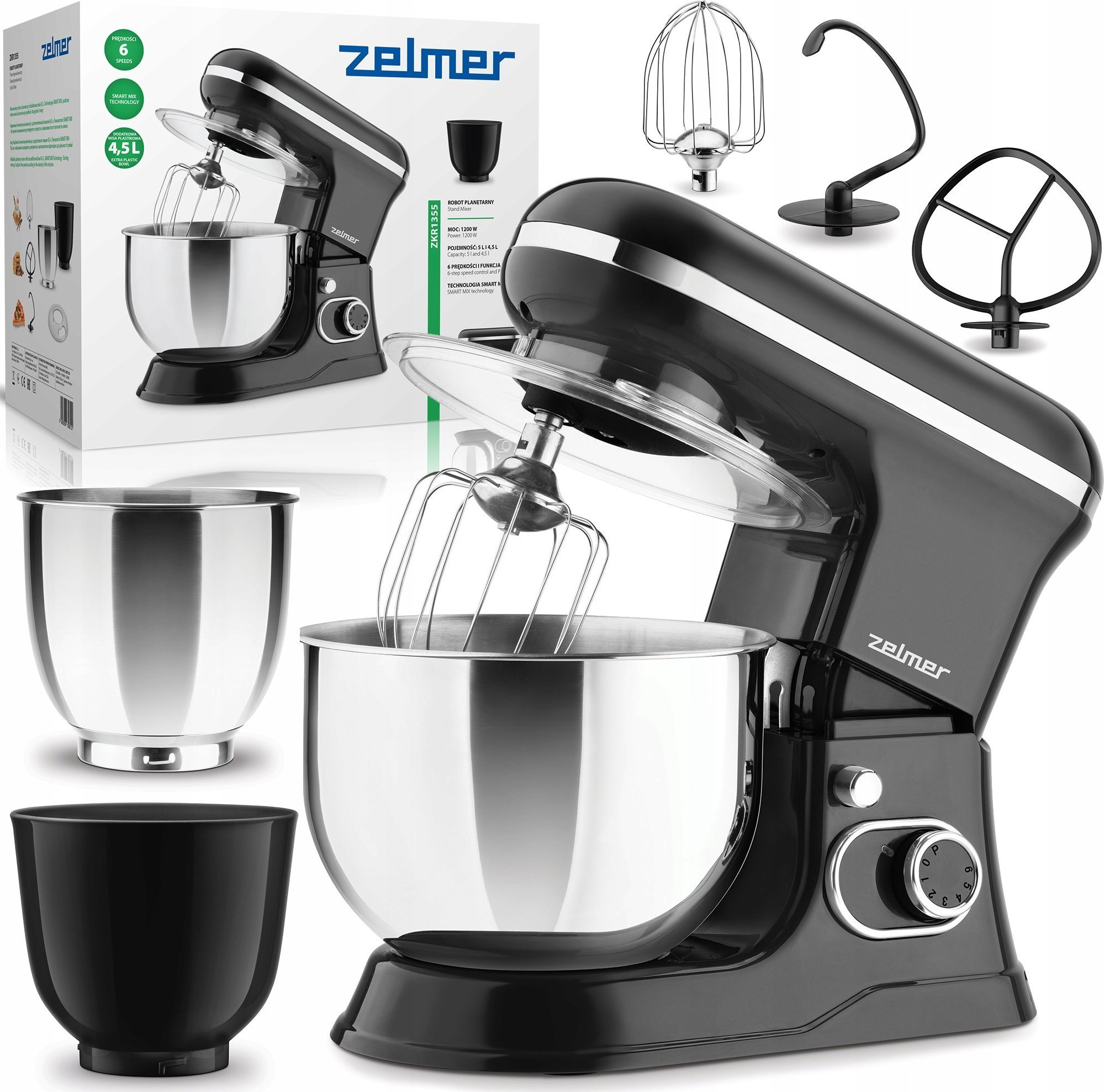 Zelmer ZKR1355 kuchyňský robot 1200 W Černá