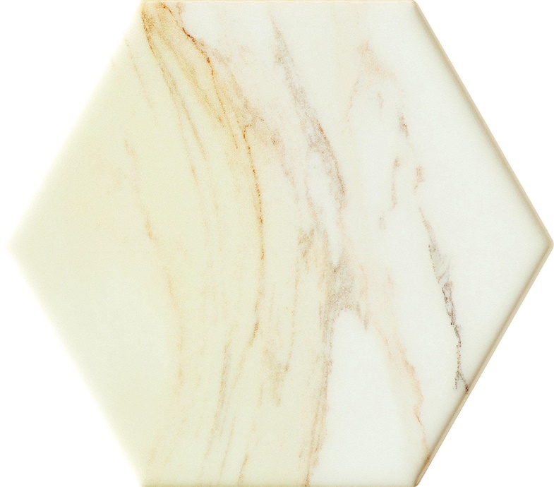 Keramický obklad Flare White Hex, 11 x 12,5 cm