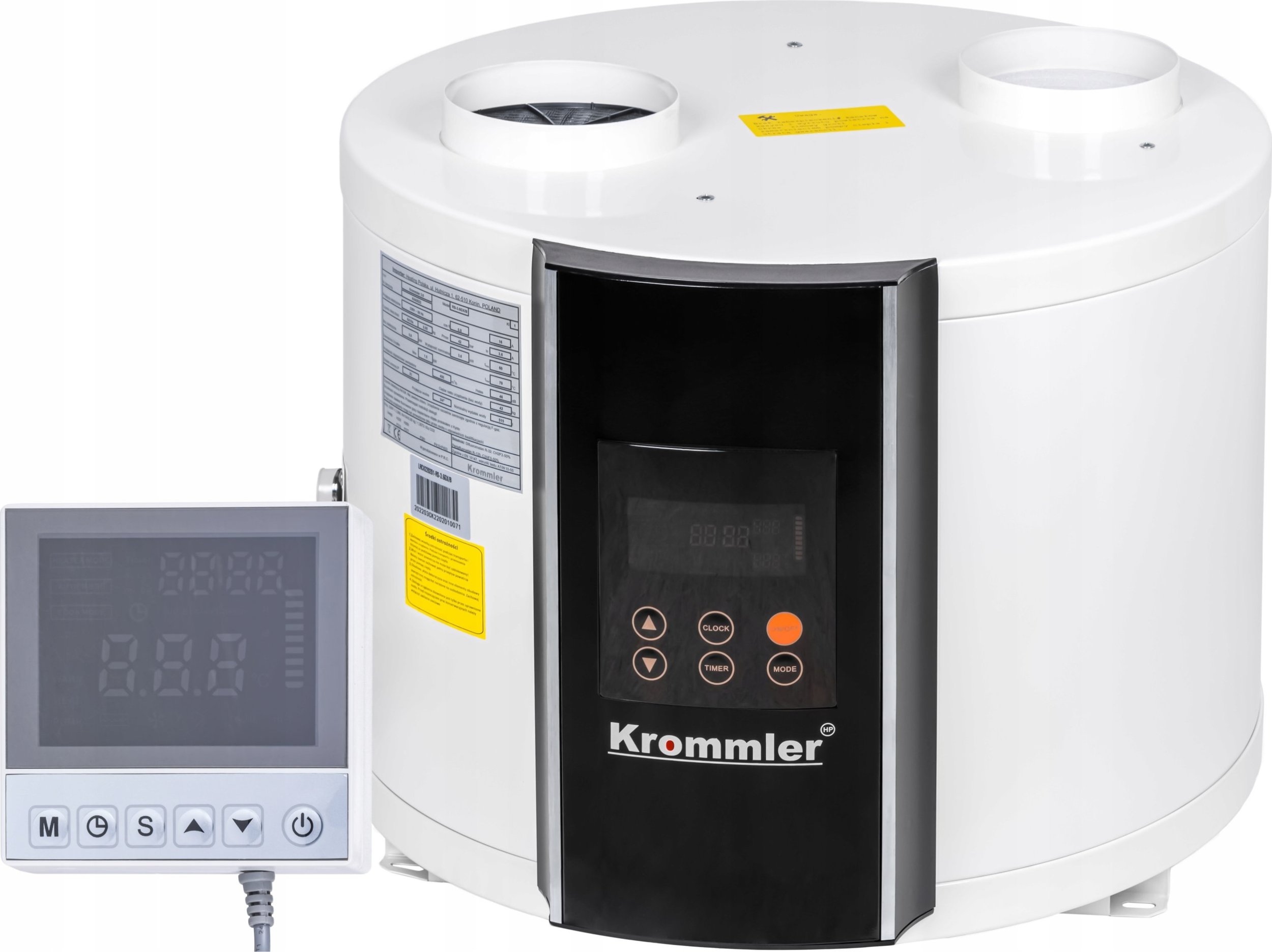 Vytápění tepelné čerpadlo Polska pro domácí teplou vodu Kromler 3.6 KW, bez tanku, kulatá verze.