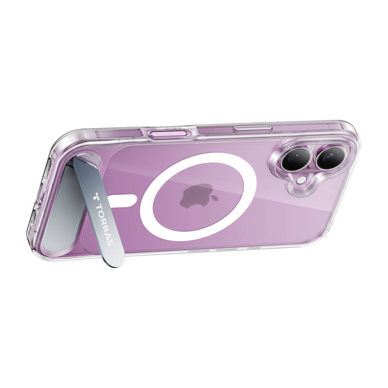 Pouzdro Torras Pstand Series pro iPhone 16 (průhledné)