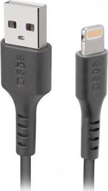 SBS Mobile USB-A - Lightning USB kabel 1 m černý (JAB-7541185)