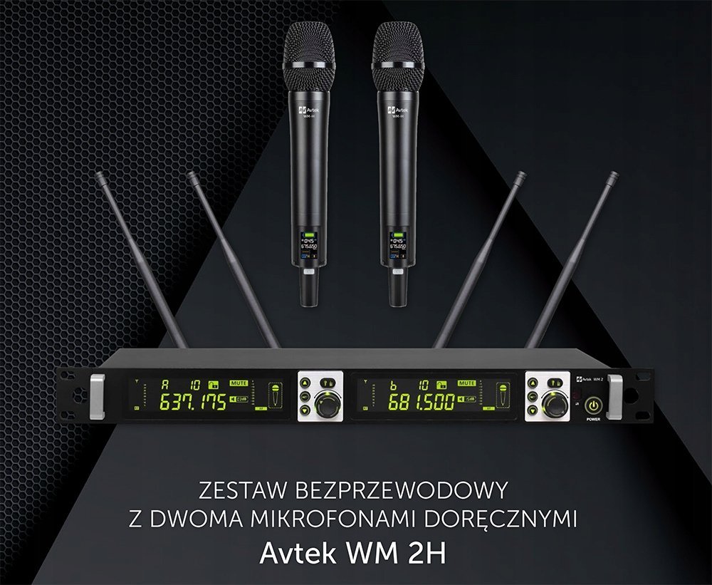 Avtek Bezdrátová sada WM 2H se dvěma ručními mikrofony