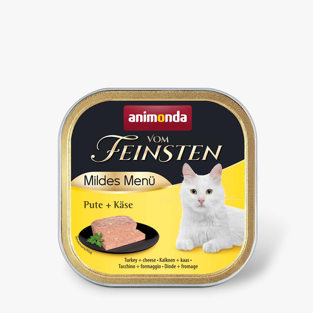 ANIMONDA Vom Feinsten Adult Mildes Menu Turkey with cheese - mokré krmivo pro kočky - 100g