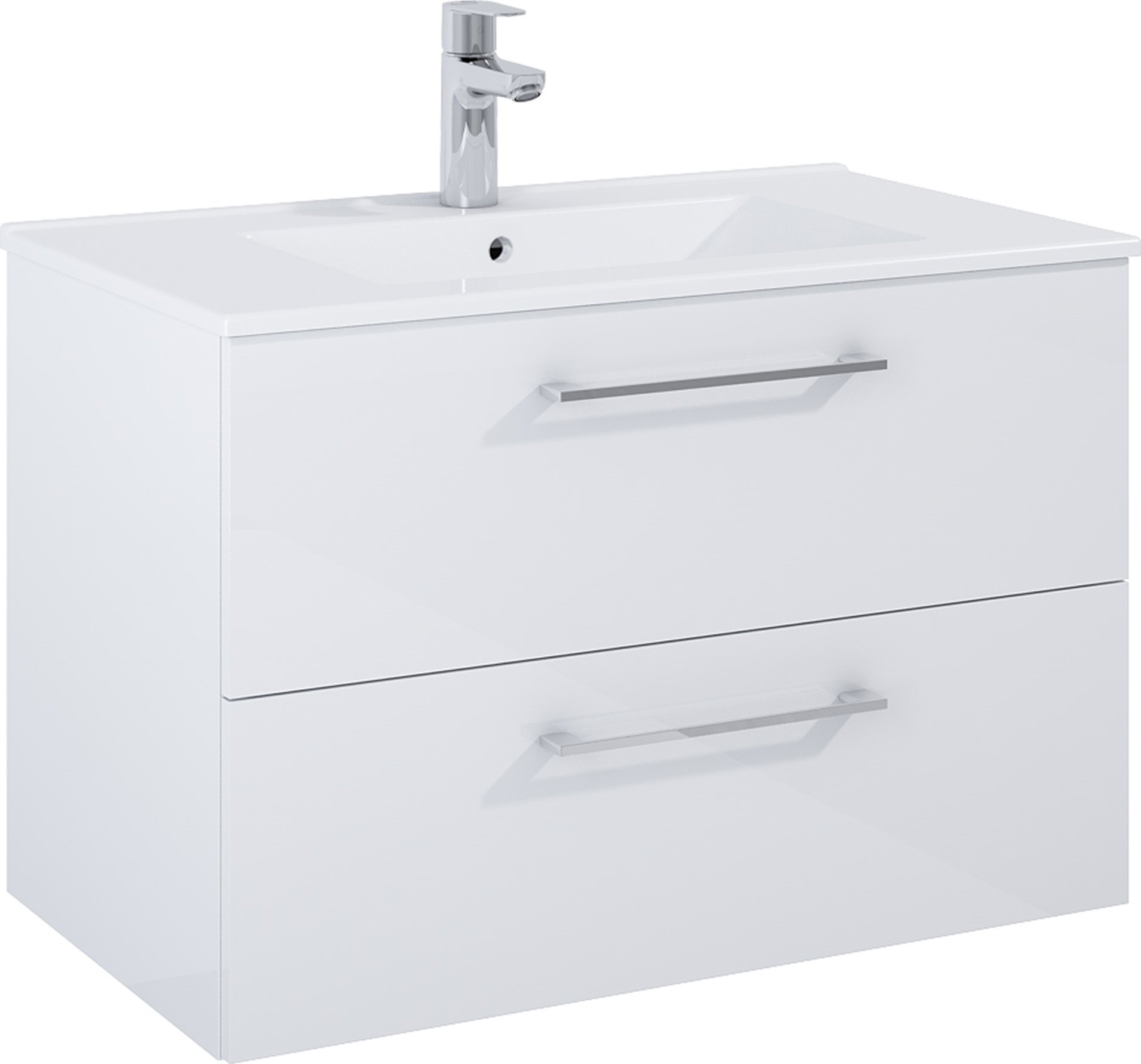 Alkotest A857950806 / ROCA / ROMA / KOUPELNOVÁ SKŘÍŇKA 80 CM SE 2 ZÁSUVKAMI, K DOPLNĚNÍ UMYVADLEM HEBE, BÍLÝ LESK / NÁHRADNÍ 5110011 /