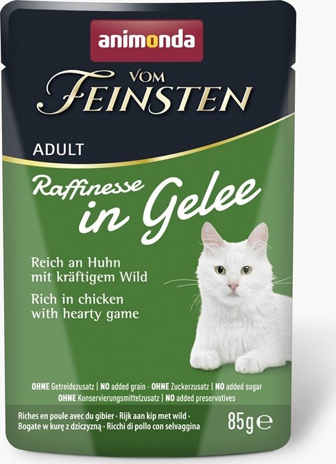 ANIMONDA Vom Feinsten Adult Raffinesse v želé bohaté na kuře se zvěřinou - mokré krmivo pro kočky - 85 g