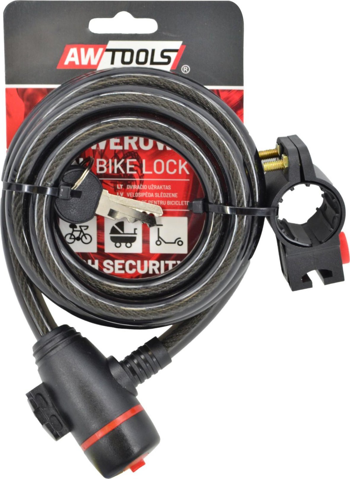 AWTOOLS BIKE LOCK 12 x 180cm