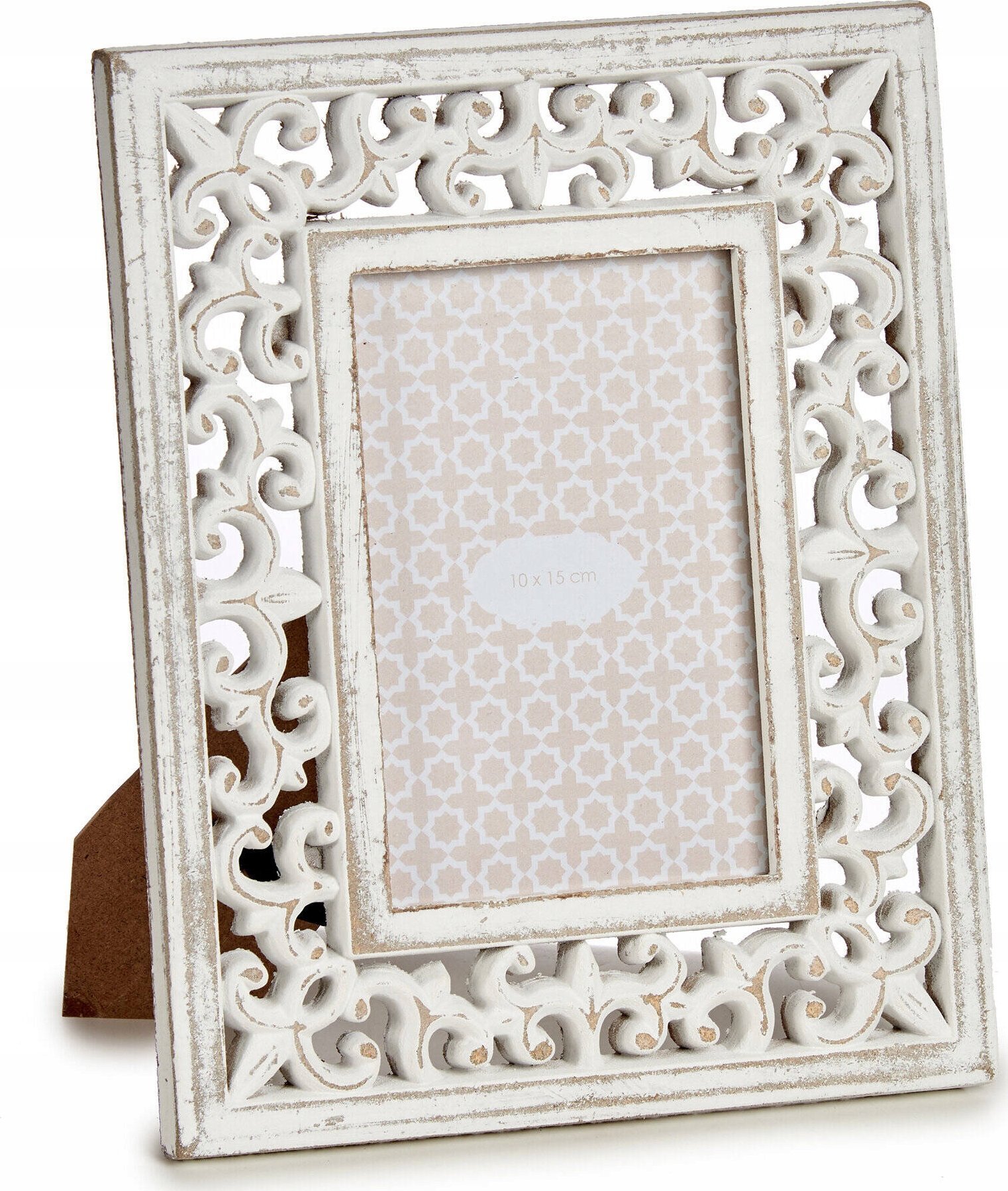 Giftdecor Dárkový dekorační rám Fotorámeček v dřevěném, zdobeném rámu LIRA, 19,6 x 11,5 x 24,5 cm