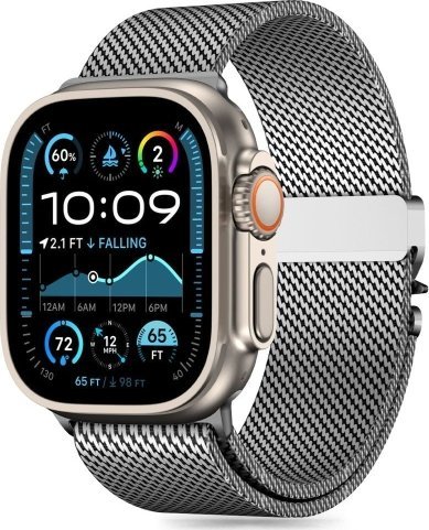 Tech-Protect TECH-PROTECT MILANO APPLE WATCH 6 / 7 / 8 / 9 / 10 / SE / ULTRA 1 / 2 (44 / 45 / 46 / 49 MM) STŘÍBRNÁ