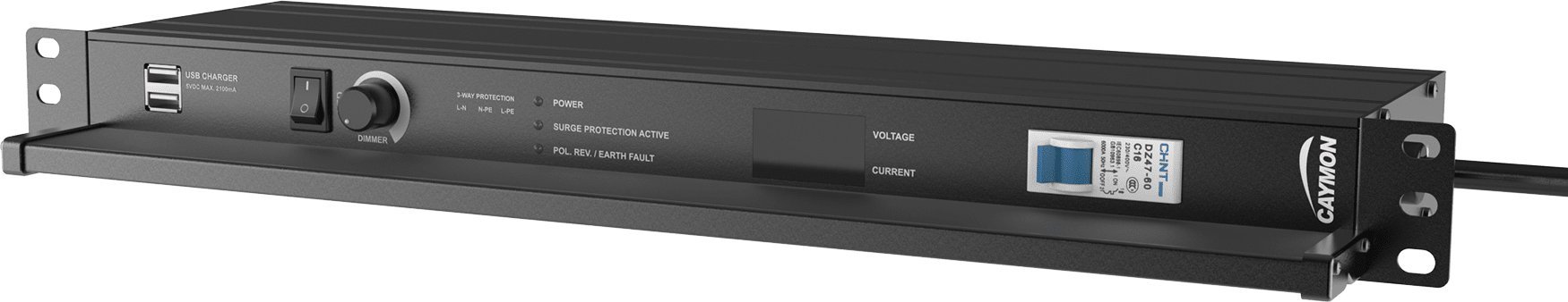 Caymon  PSR529F/B Power strip 19 – 9 francouzských zásuvek