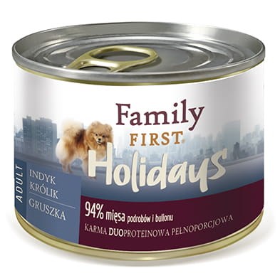 FAMILY FIRST Small Turkey rabbit pear - Wet dog food - 200 g