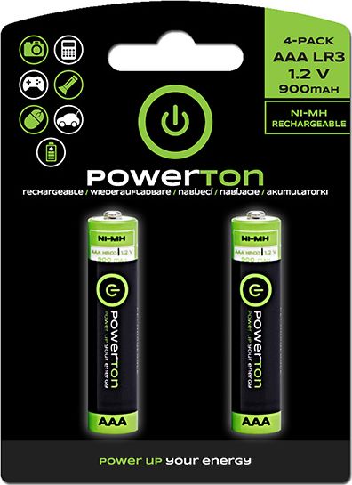 Powerton  Nabíjecí baterie  AAA  12x2-pa