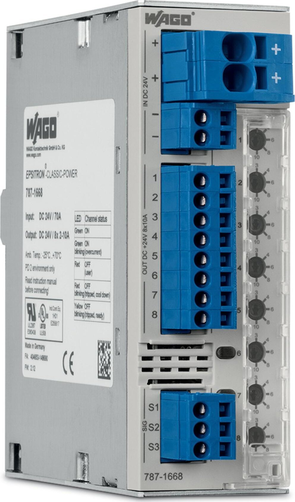 Doerr Jistič Wago 787-1668/000-004 24V DC 2-10A