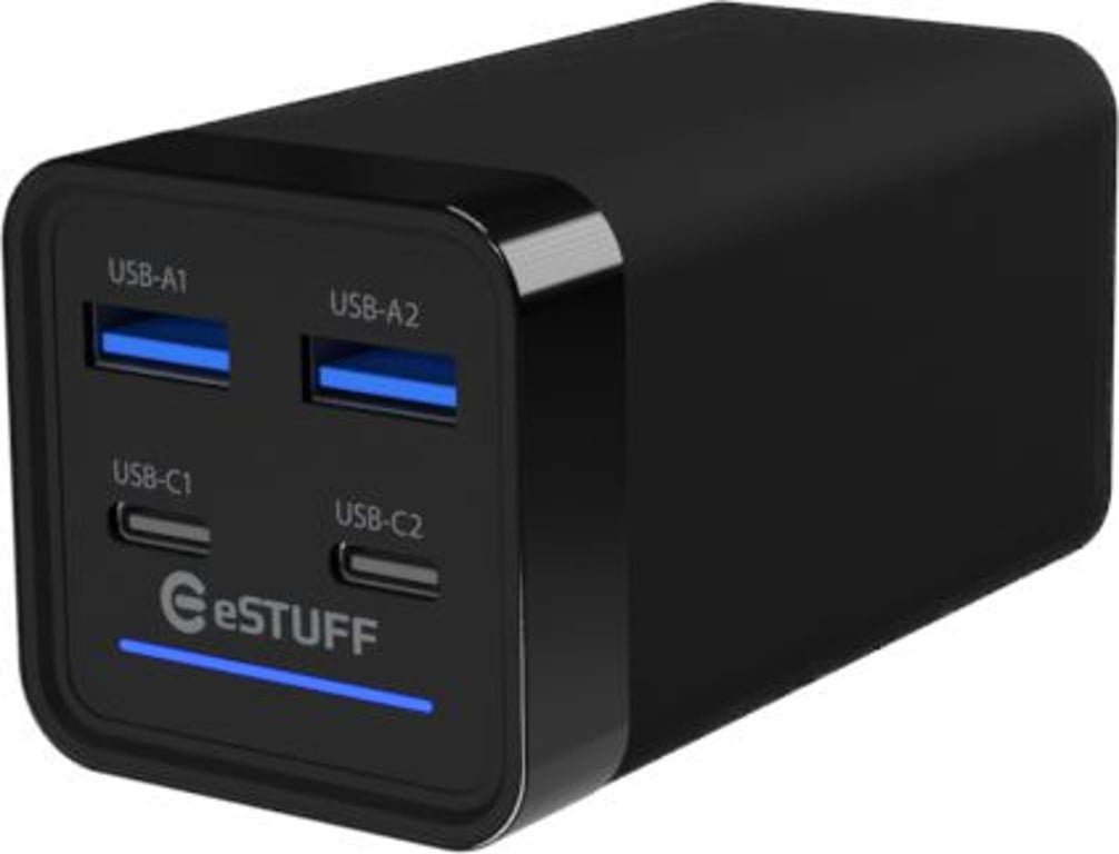eStuff eSTUFF ES635200 Nabíječka Mobilní nabíječka Laptop, Smartphone, Tablet, Univerzální Black AC Interní