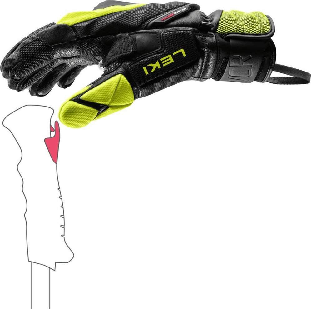 Leki LEKI GLOVES WCR Venom SL 3D černo-ledový citron 7.0