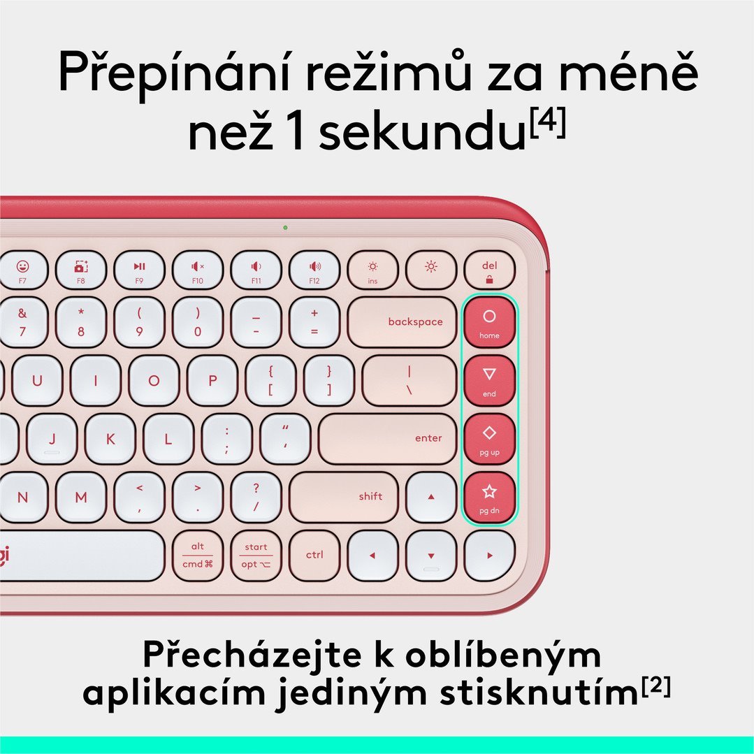 Logitech POP ICON KEYS, Rose, US INT L