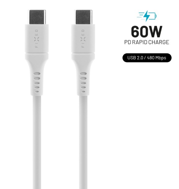 Fixed kabel USB-C/USB-C FIXDLS-CC12-WH