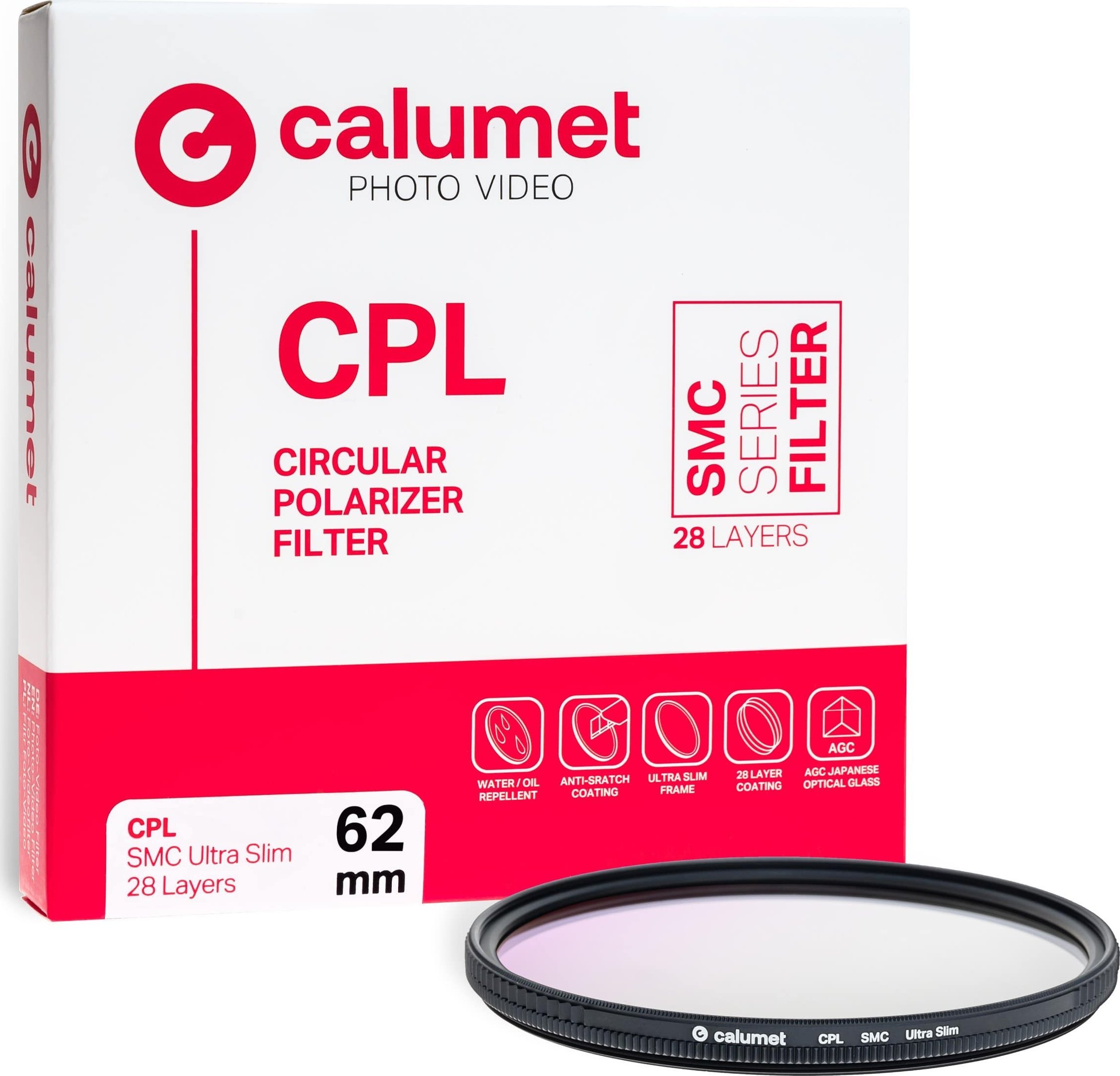 Calumet filtr Calumet CPL SMC filtr 62 mm Ultra Slim 28 vrstev