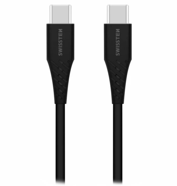 Swissten nabíjecí kabel usb-c / usb-c 1,0 m černý