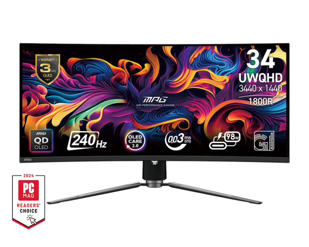 MSI MPG/341CQPX/34,18 /QD-OLED/3440x1440/240Hz/0,03ms/Black/3R