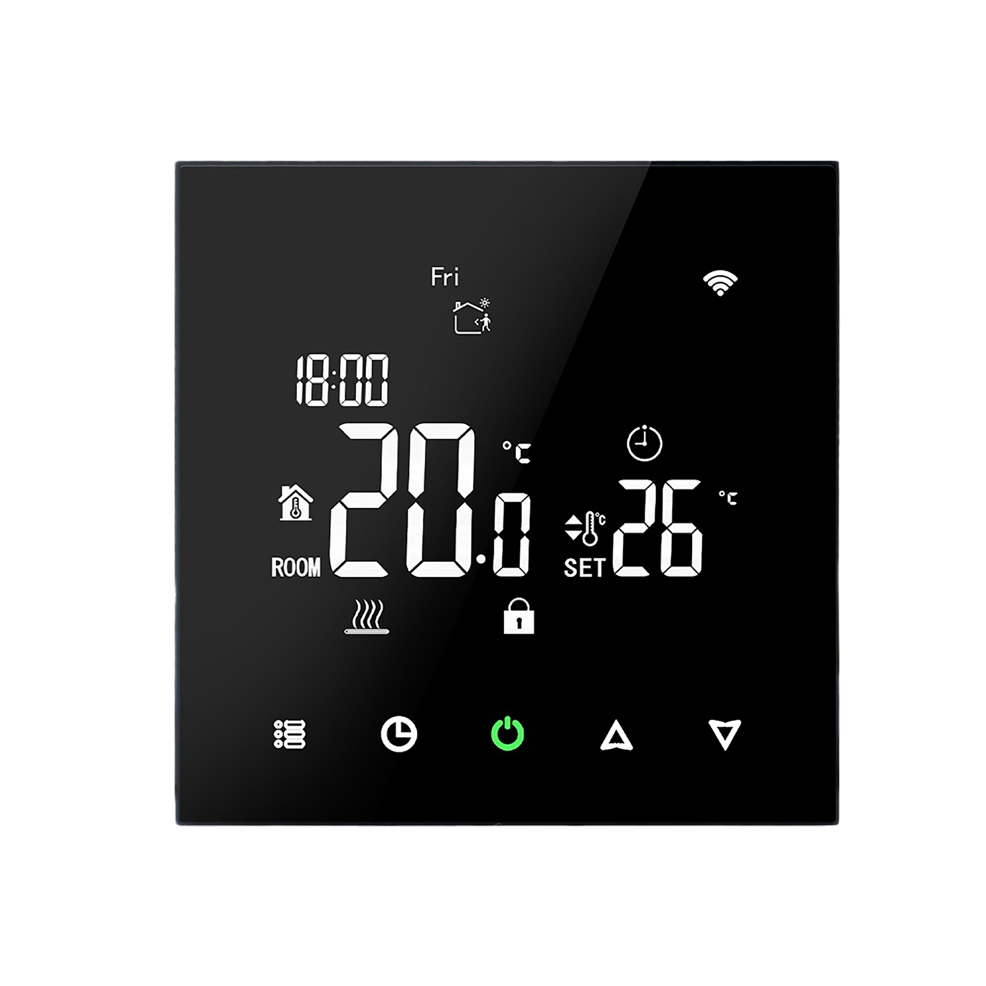 WIFI pokojový termostat pro podlahové vytápění i s podlahovým čidlem PT740B-EI WIFI černý