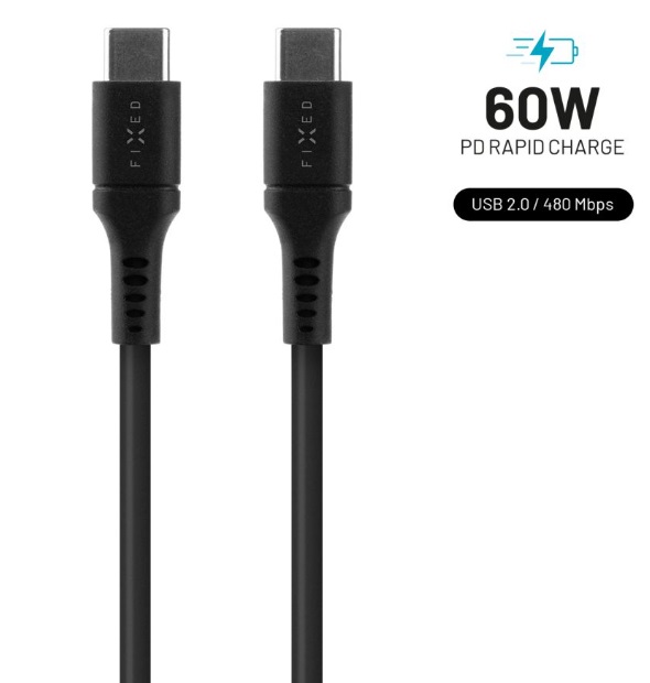 Fixed kabel USB-C/USB-C FIXDLS-CC12-BK