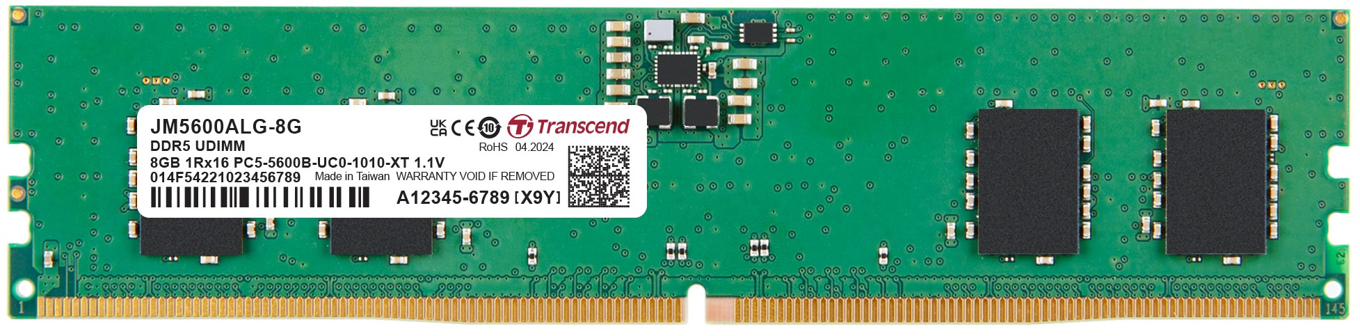Transcend paměť 8GB JMDDR5 5600 U-DIMM 1Rx16 1Gx16 CL46 1.1V