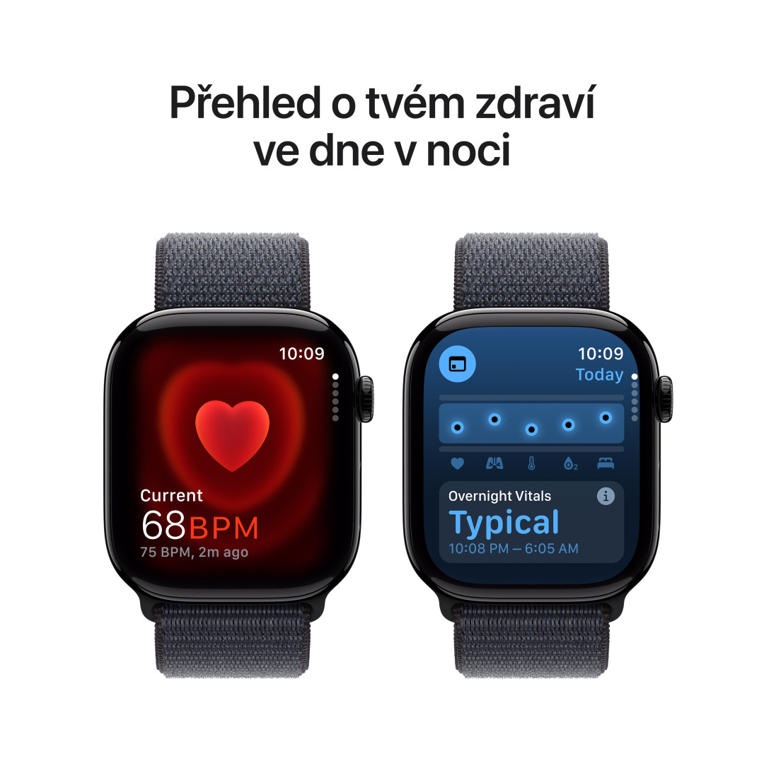 Apple Watch S10/42mm/Jet Black/Sport Band/Ink