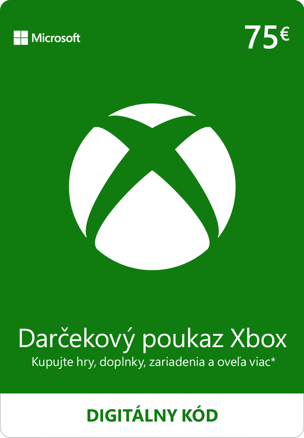 ESD XBOX - Dárková karta Xbox 75 EUR