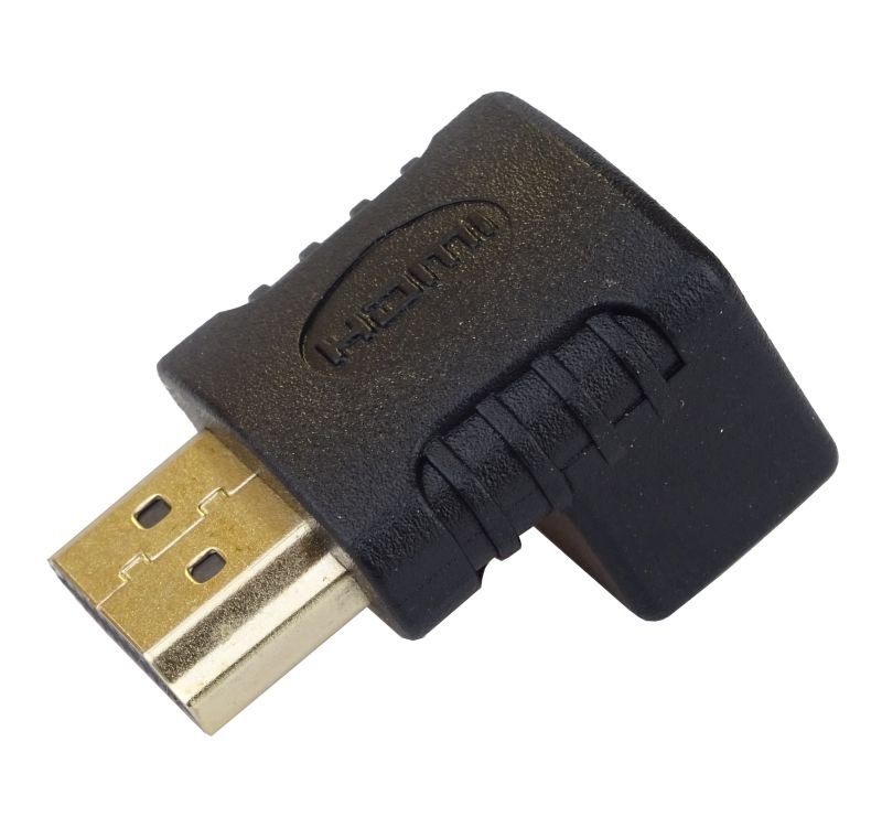 PremiumCord Adapter HDMI M/F, pravý úhel - opačný