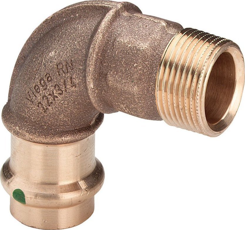 Viega Arch 90 ° s SC 15 x 3/4 křemíkový bronz / lesklá trubka