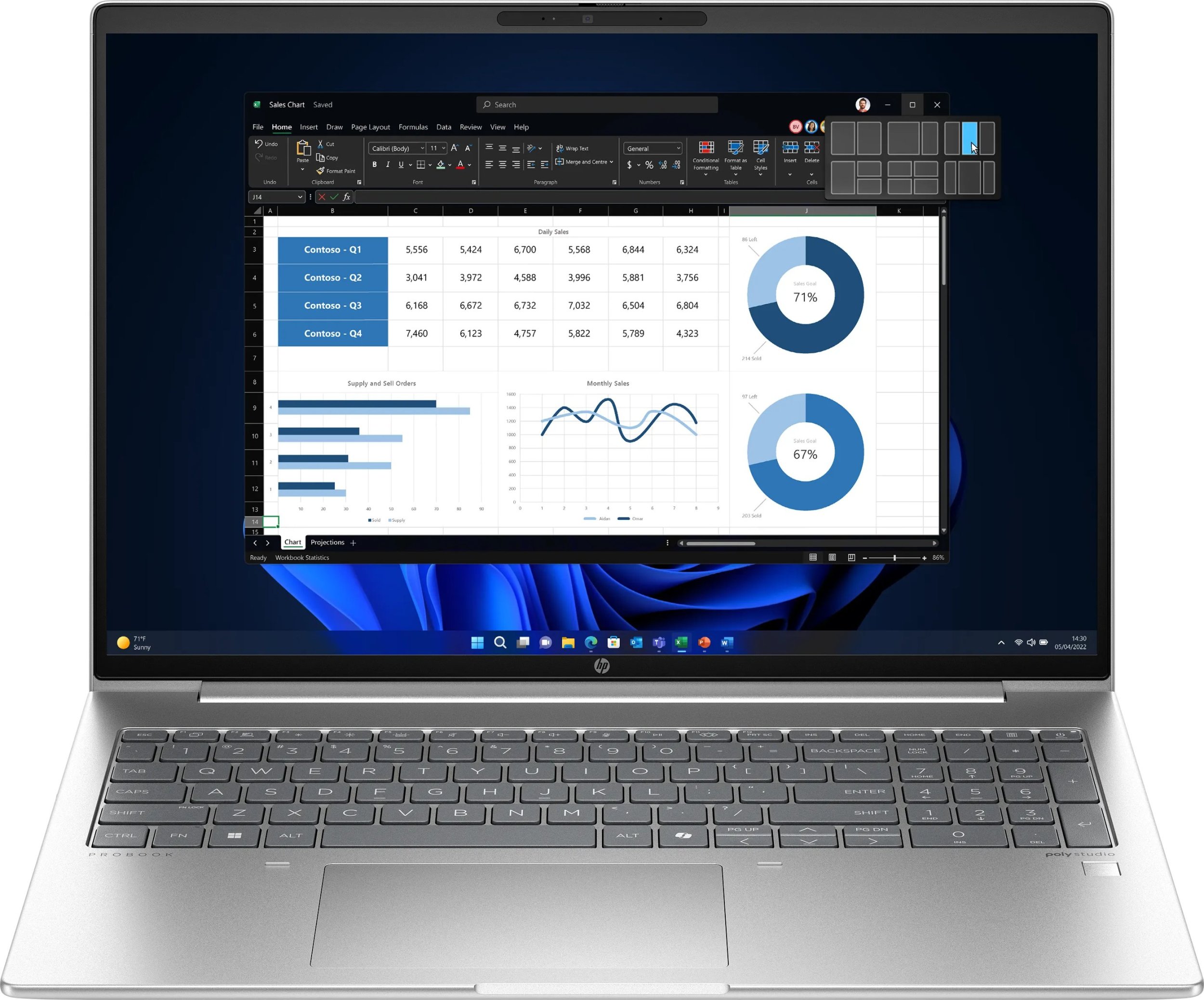 HP ProBook 460 G11 Intel Core Ultra 5 125U Notebook 40,6 cm (16 ) WUXGA 16 GB DDR5-SDRAM 512 GB SSD Wi-Fi 6E (802.11ax) Windows 11 Home Silver