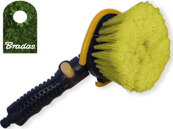 Bradas kulatý kartáč na mytí aut s přípojkou vody a spínačem BRADAS 5655