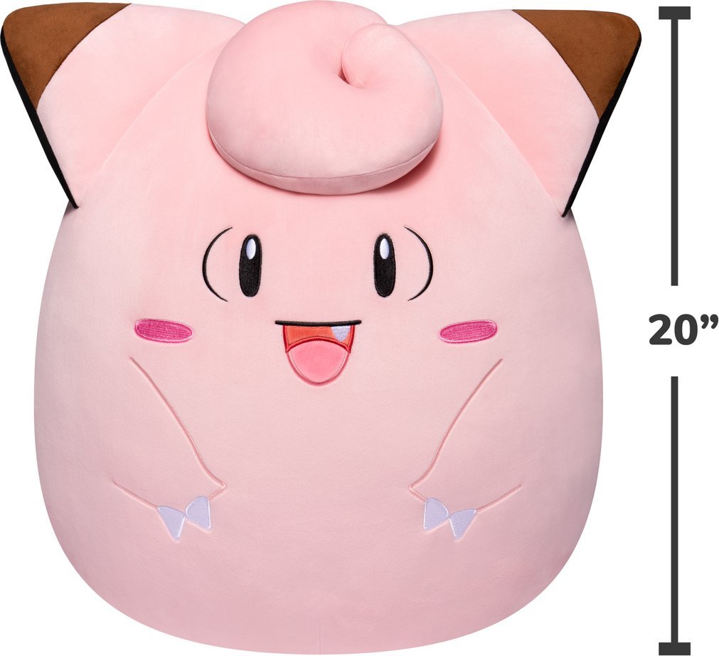 Jazwares SQUISHMALLOWS POKEMON plyšový Clefairy, 50 cm