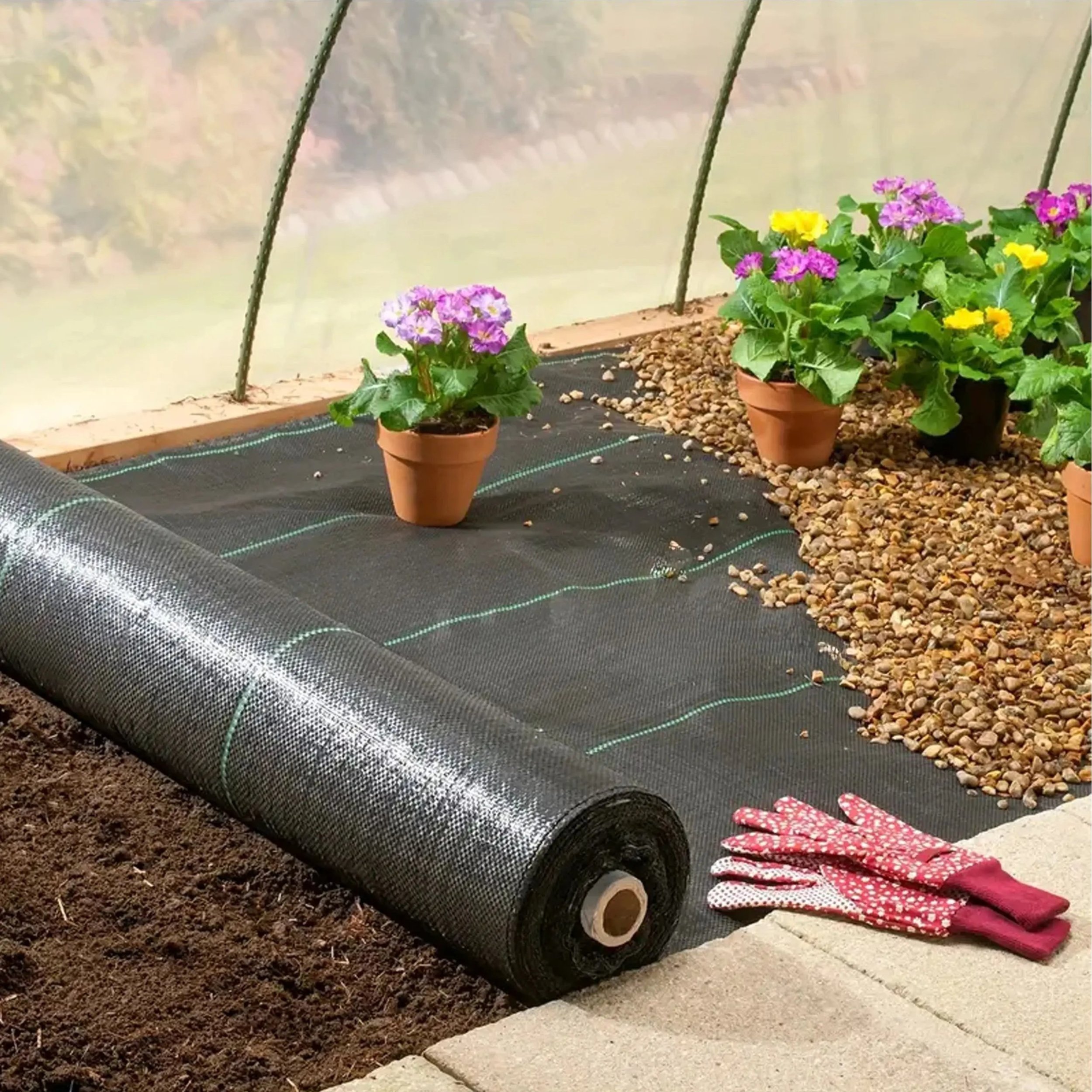 ExtraLink Extralink Agrotextilie 80g 1,6x100m černá uv agrotextilie protiplevelová rohož-371