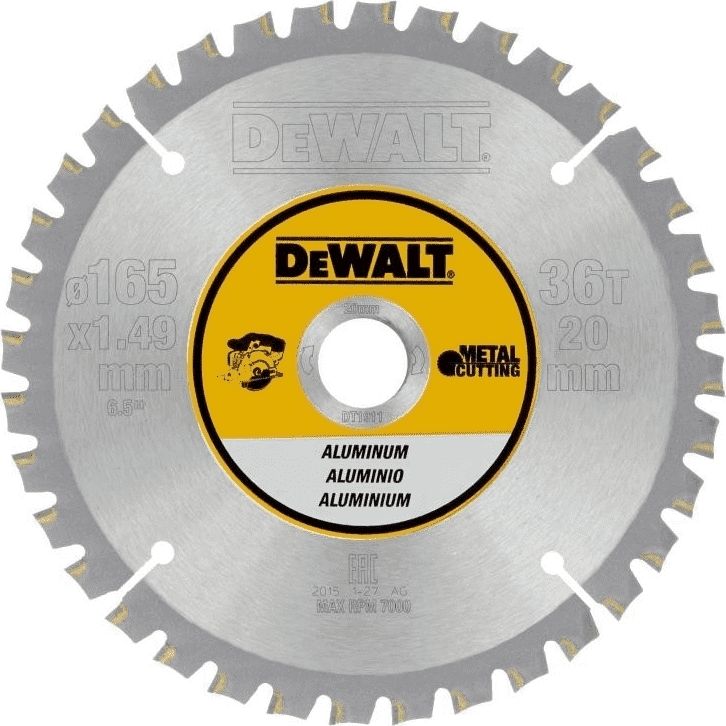 Tarcza pilarska 165x20 DT1911 DEWALT