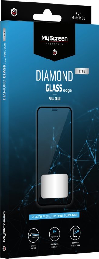 MyScreen Protector Ochranná fólie MyScreen Ochranná fólie MyScreen - Tvrzené sklo pro mírně zakřivené obrazovky DIAMOND GLASS LITE edge FULL GLUE pro Vivo V30 Lite