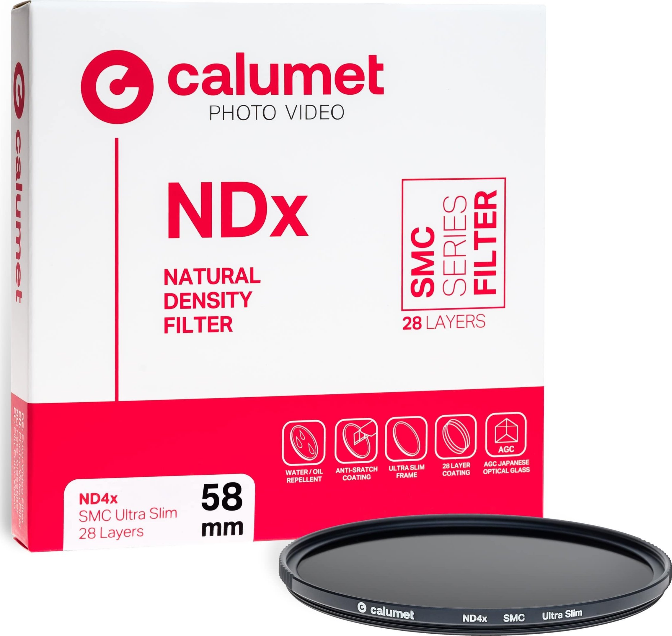 Calumet filtr Calumet ND4x SMC filtr 58 mm Ultra Slim 28 vrstev
