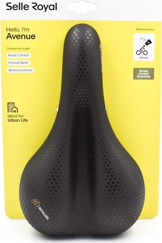 Selle Royal Sedlo SELLEROYAL CLASSIC ATHLETIC 45 stupňů AVENUE gel + elastomery unisex 450g (NOVINKA 2023)