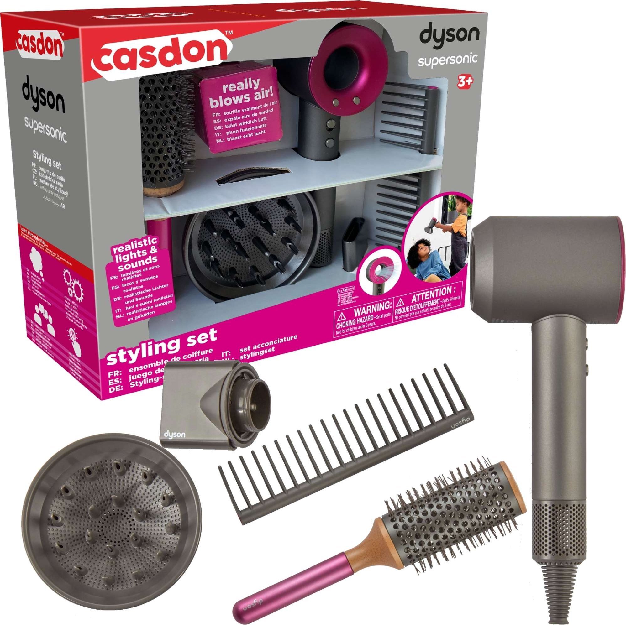 Sada pro styling vlasů Casdon Dyson s 5dílným fénem Supersonic