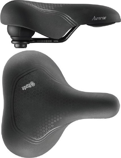 Selle Royal Sedlo SELLEROYAL CLASSIC RELAXED 90 stupňů AURORAE unisex Slow Fit Foam, pěnová matrice, černá Soft touch Mocha + elastomery 677g (NOVINKA 2023)