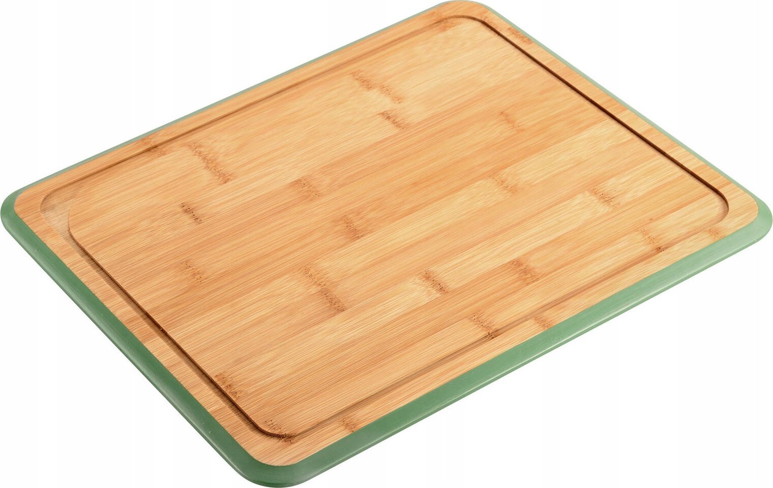 Kesper Bambusové prkénko Cutting Board se zeleným okrajem a drážkou